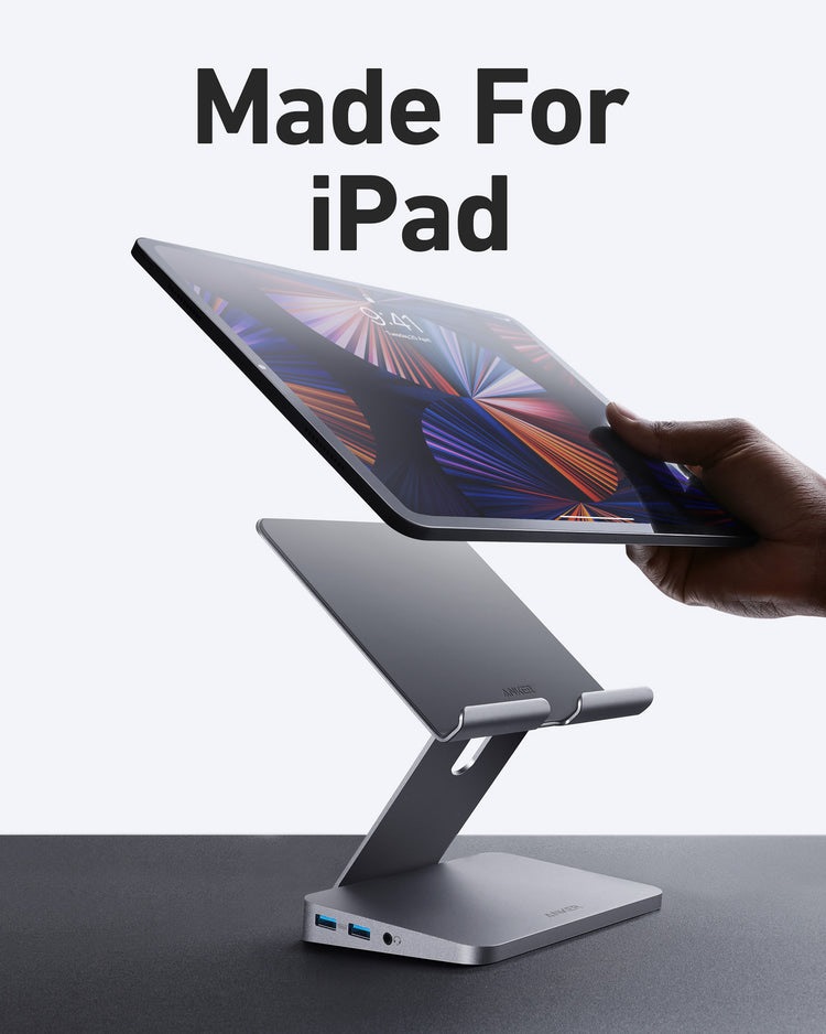 Anker 551 USB-C Hub ((8-in-1, Tablet Stand) Hubs and Docks Grey | UY841484R4