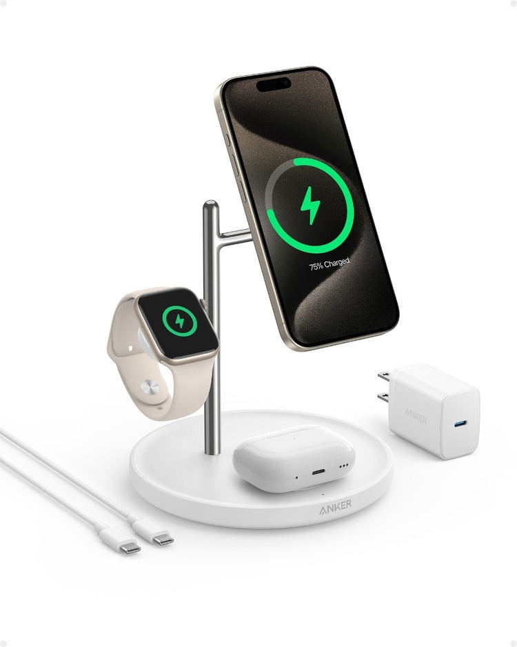 Anker MagGo Wireless Charging Station ((3-in-1 Stand) Wireless Chargers White | BX283988H4
